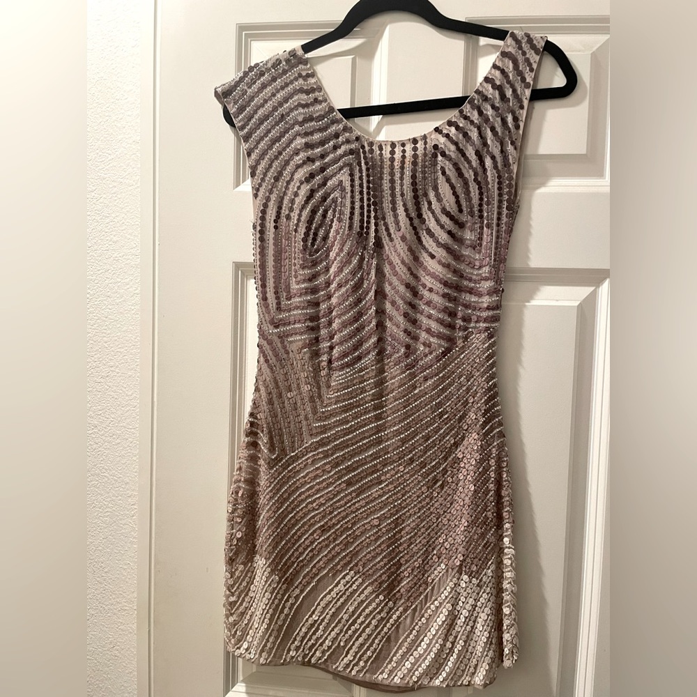 Alice + Olivia silk sequin dress.